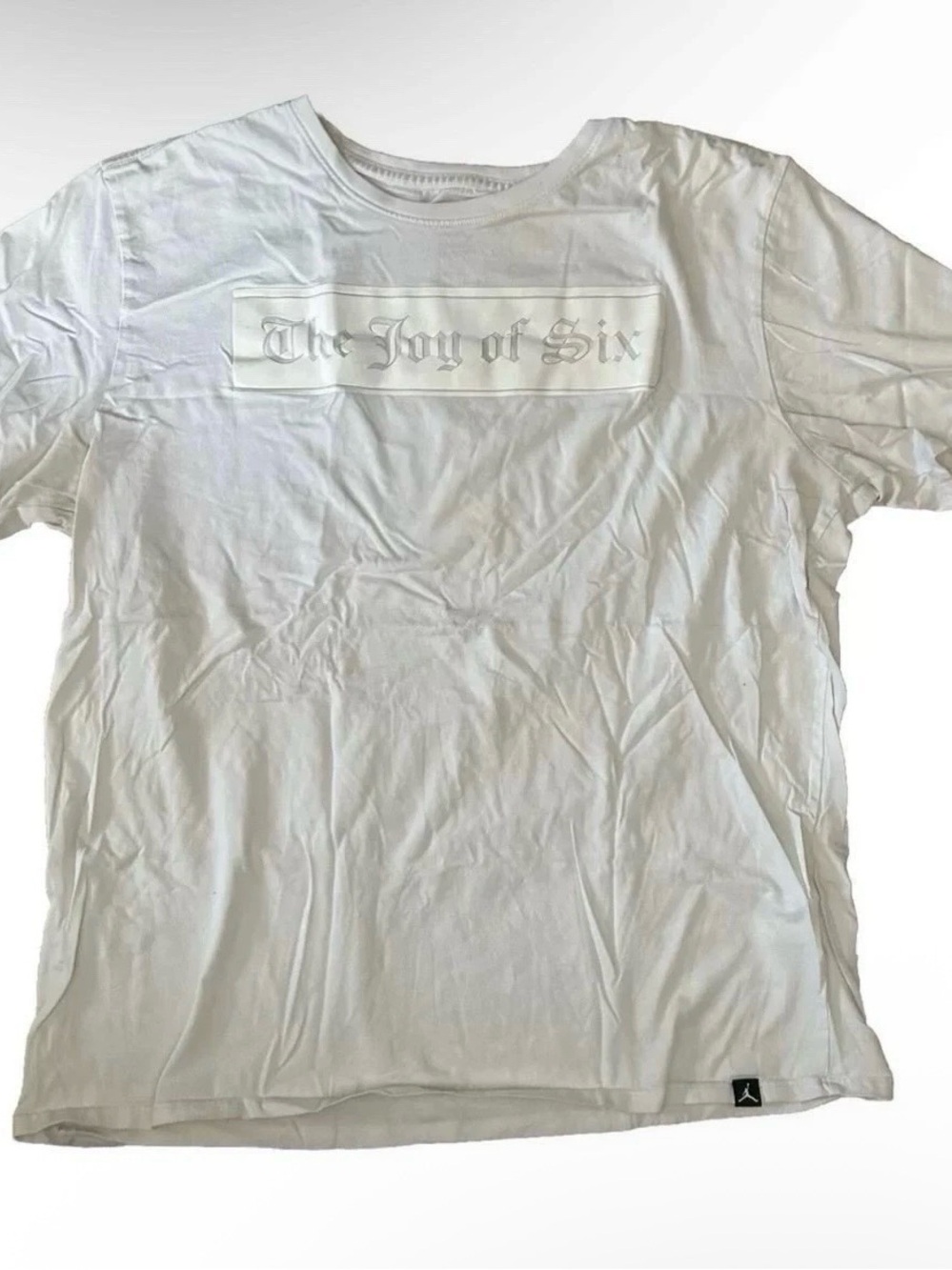 Men's Nike Air Jordan White T-Shirt The Joy Of Six Championships Size XL